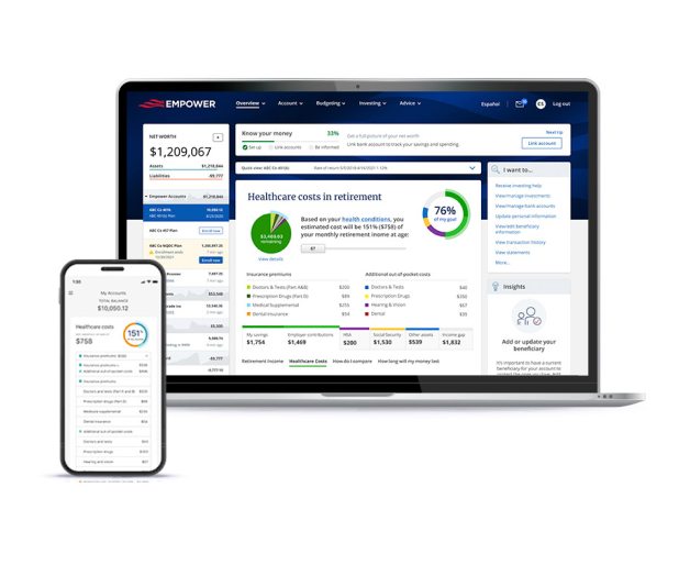 Laptop displaying the Personal Asset Healthcare dashboard