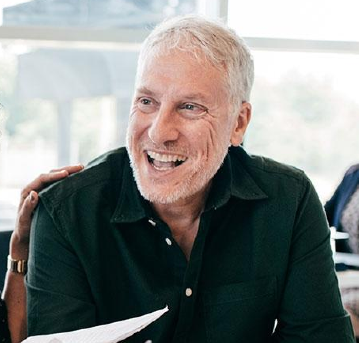 Smiling man in an office setting