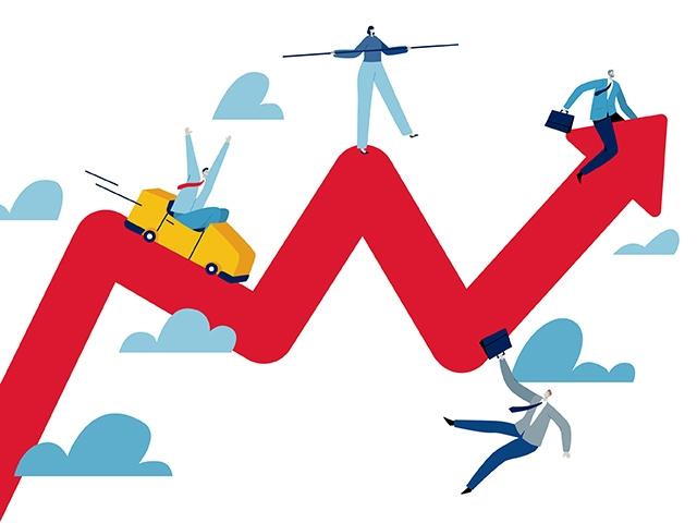 Image of a line graph with ups and downs